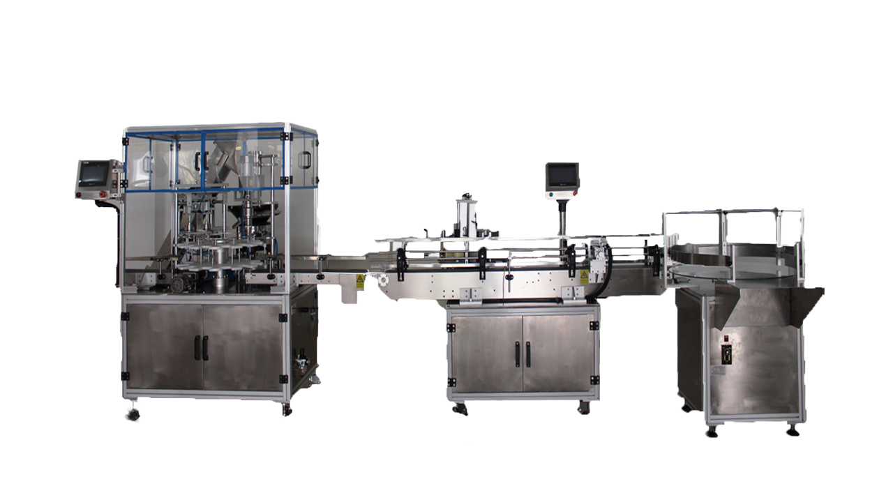 蛋黄酱瓶子软瓶旋盖带四周贴定制型贴标机旋盖贴标线