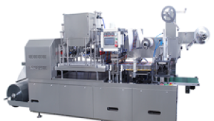 全自动铝塑泡罩包装加长版水杯果汁塑料杯成型灌装充填设备最大成型深度80mm