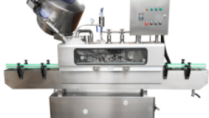 蒸汽式螺纹盖金属盖旋盖机玻璃瓶真空封口设备高速6000瓶每分钟生产线